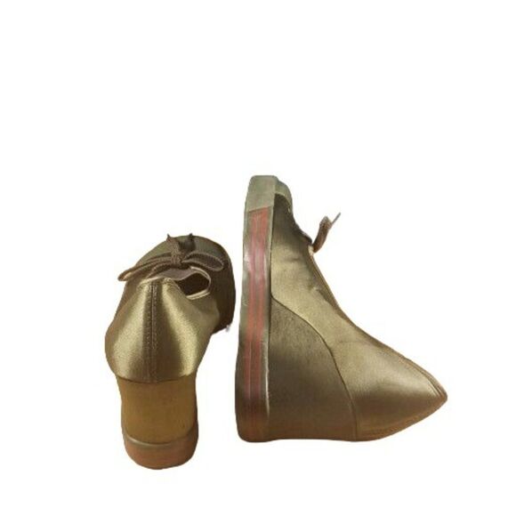 Chinese Laundry Wedge Women Sz 8.5 Olive‎ Green Lace Up Boho Everyday - Picture 6 of 7